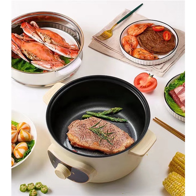 Panci Listrik Serbaguna terbaru Electric Cooking Pot - Panci Multifungsi bisa cod Non-Stick - Multifunctional Electric Frying Pan Panci