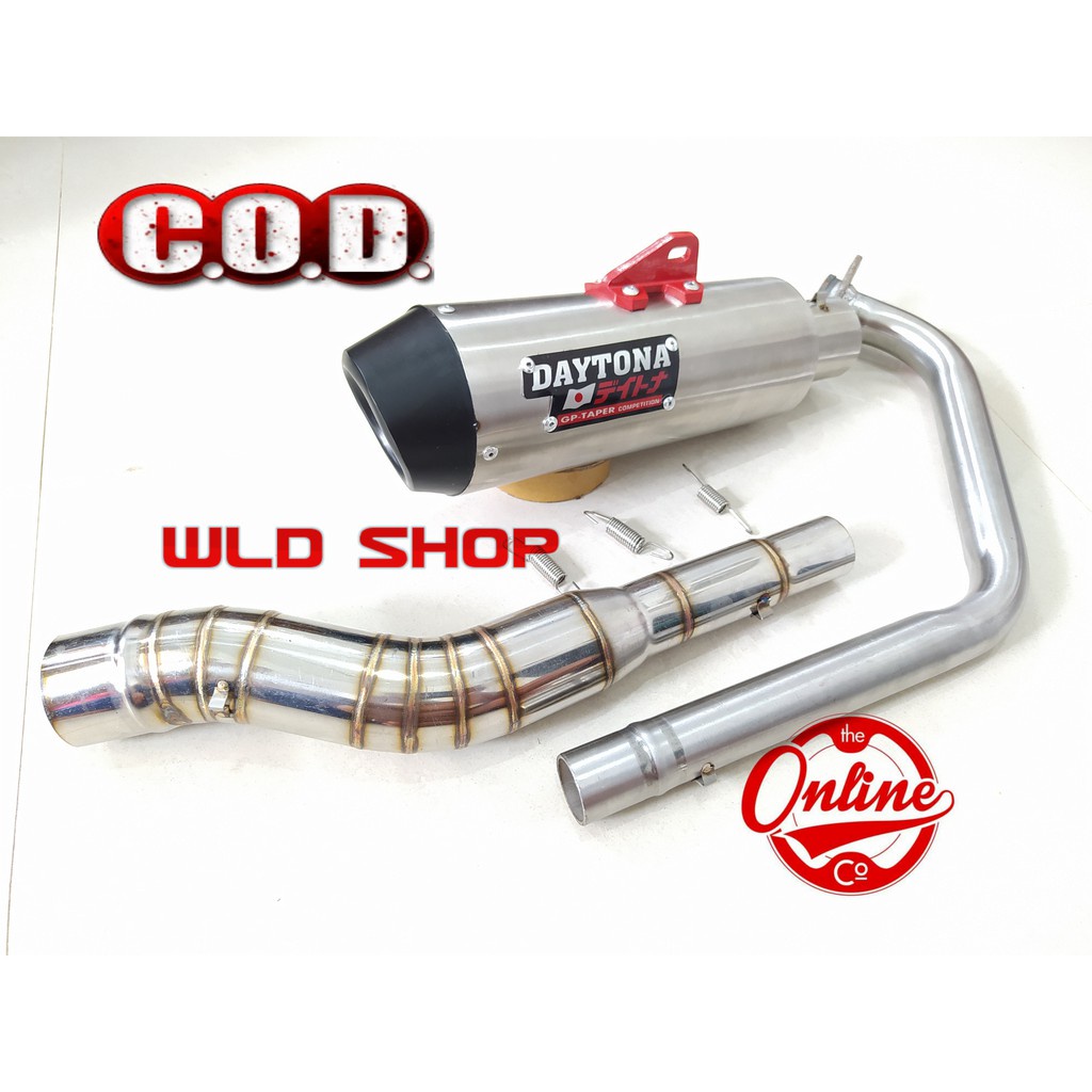 Knalpot racing DAYTONA R15 CBR 150 CB150R VIXION SONIC MX KING SATRIA FU GSX 150 VERZA MEGAPRO MT15