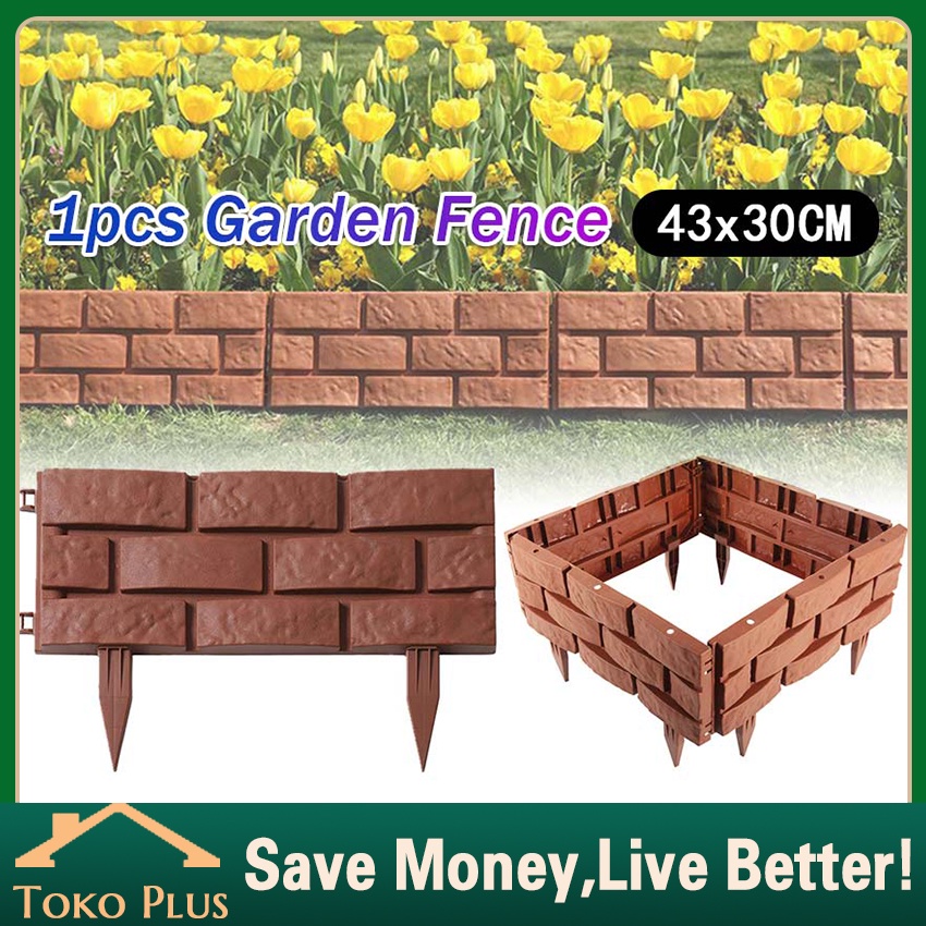 Dekorasi Pagar Taman Plastik Hias Pagar Pembatas Tanaman Bunga Bahan Plastik PVC Dapat Dilipat Pagar