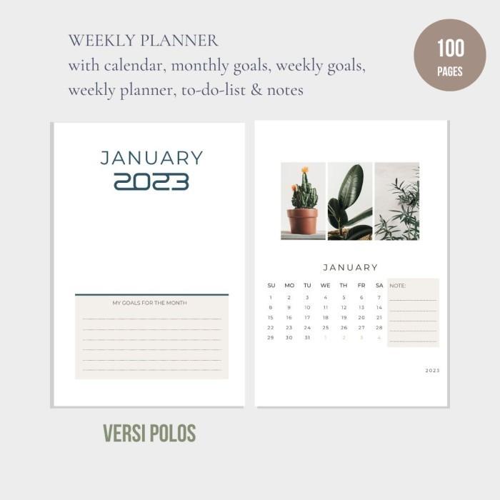 

2023 monstera illustrated planner