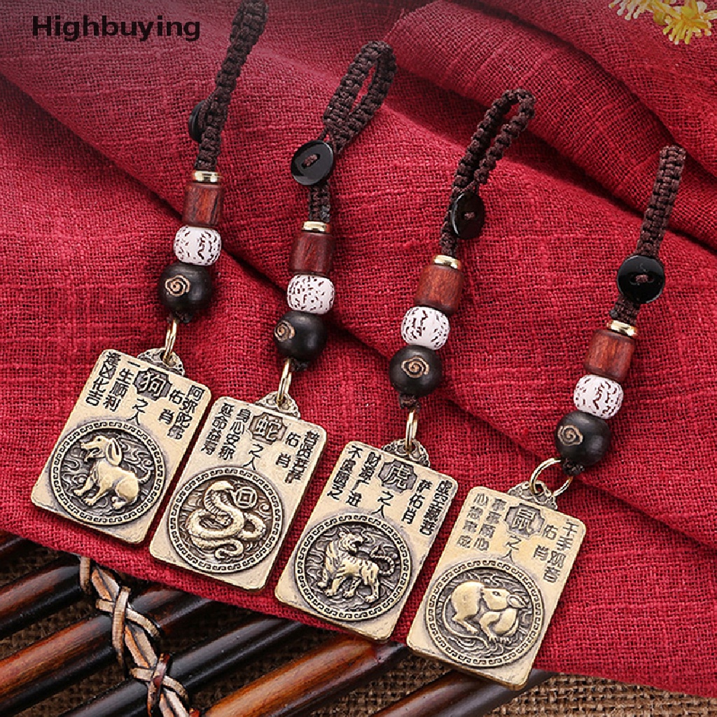 Hbid Zodiak Antik Patronus Buddha Zodiak Gantungan Kunci Handmade Perhiasan Pria Zodiak Liontin Keychain Untuk Wanita Pria Jimat Glory