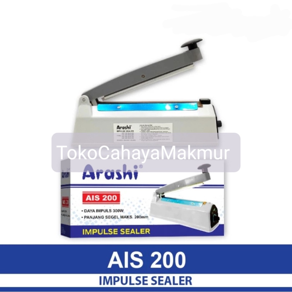 Impulse Sealer 20cm AIS 200 Arashi / Alat Press Plastik / Mesin Penjepit Plastik