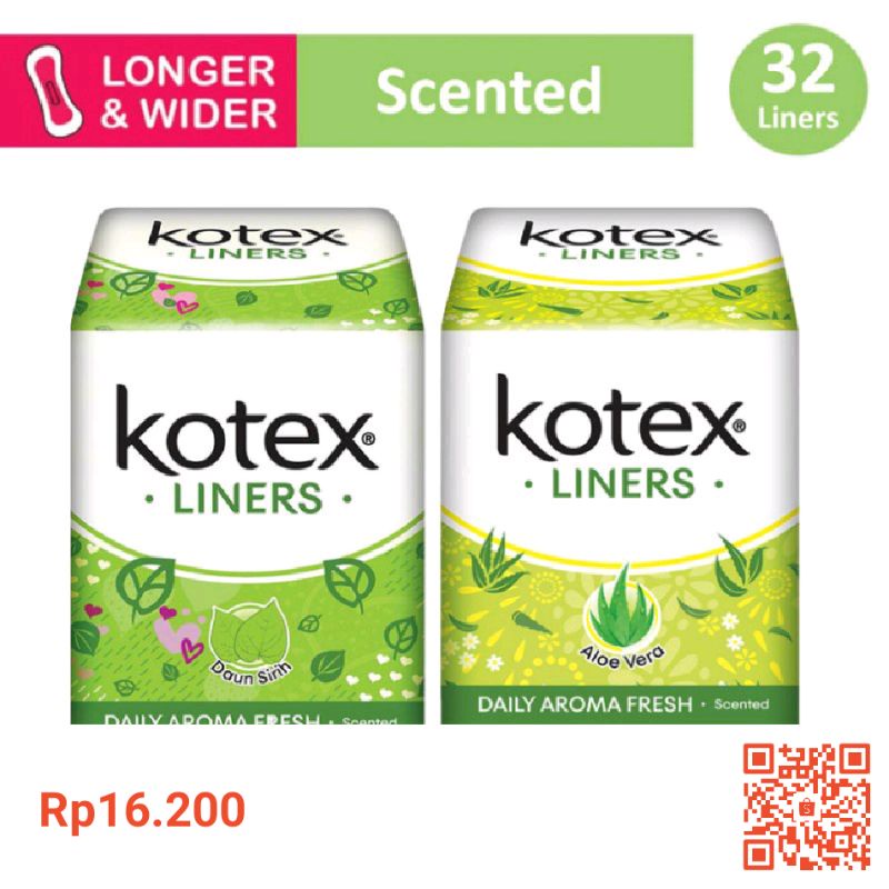 Kotex Pantyliner longer and wider termurah isi 32 pcs