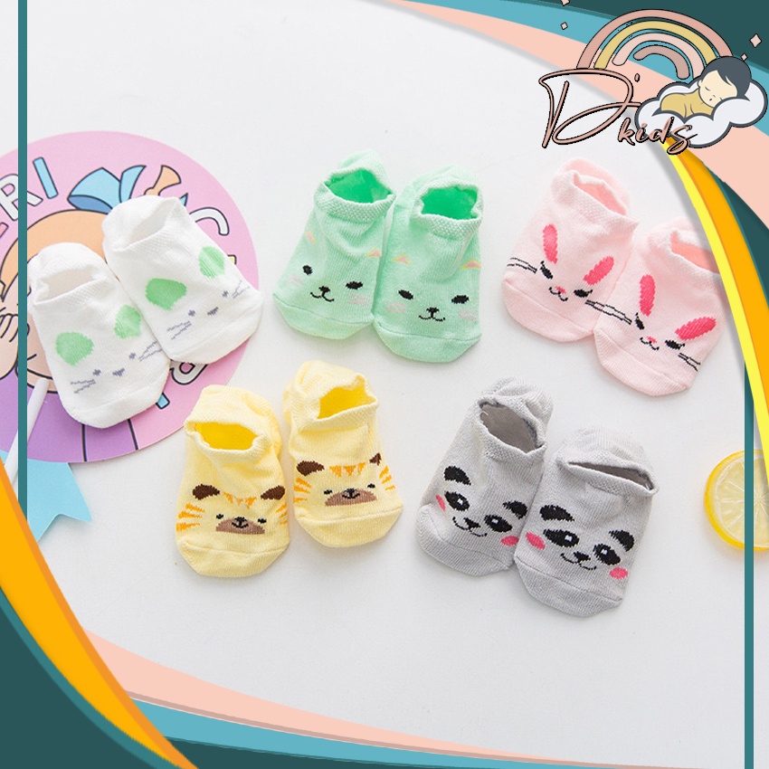 ❤️ Dkids ❤️ KA009 Kaos Kaki Bayi Pendek Karakter Kaos Kaki Anak Perempuan Laki Laki Motif hewan Lucu Baby Socks Kids Cute Unik Anti Slip Murah Import