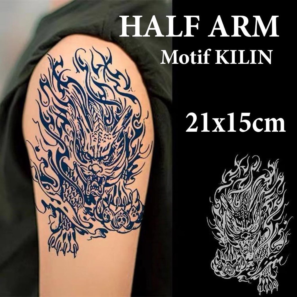 IF-Tato semi permanen Half Arm KILIN 21X15CM anti air