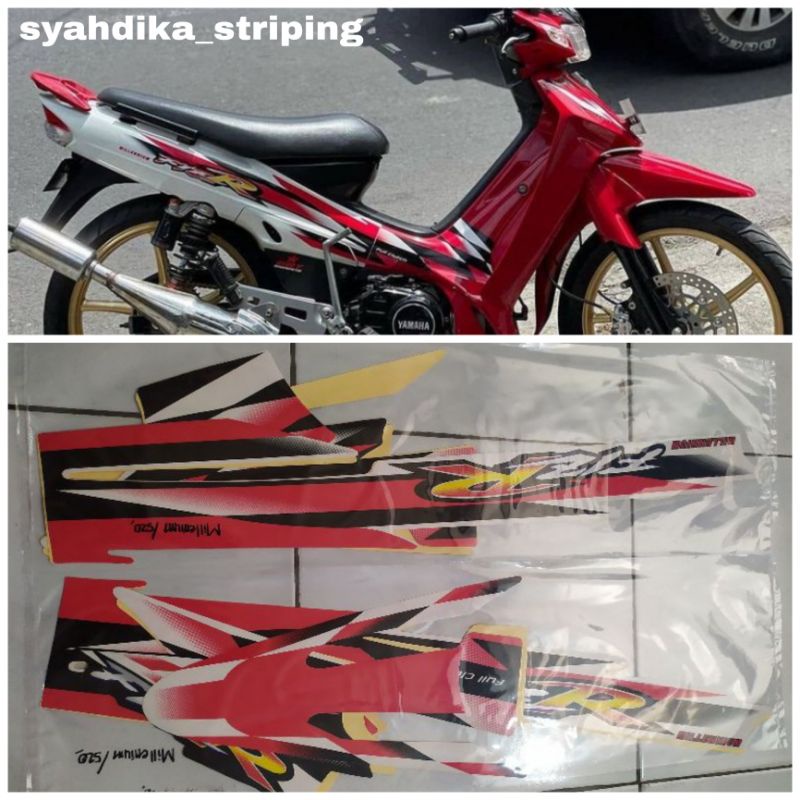 STIKER STRIPING LIS BODY YAMAHA FIZR F1ZR FIZ R MILLENIUM MILENIUM MERAH PUTIH