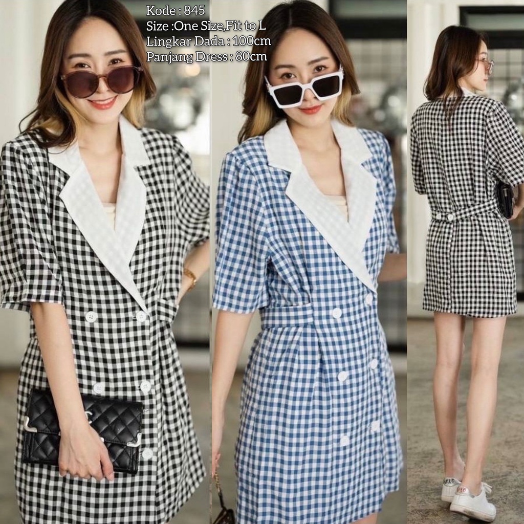 Square Korean Blazer 845/Long Blazer Outer Wanita/Blazer Kotak