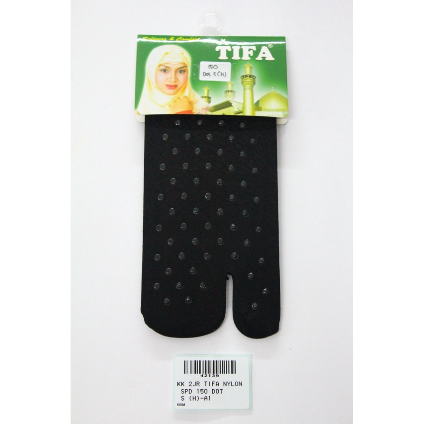 Kaos Kaki Wanita TIFA NYLON 2JR SPD 150 DOT Muslimah / Pakaian Muslim Kebutuhan Perempuan - sckmenwear GROSIR