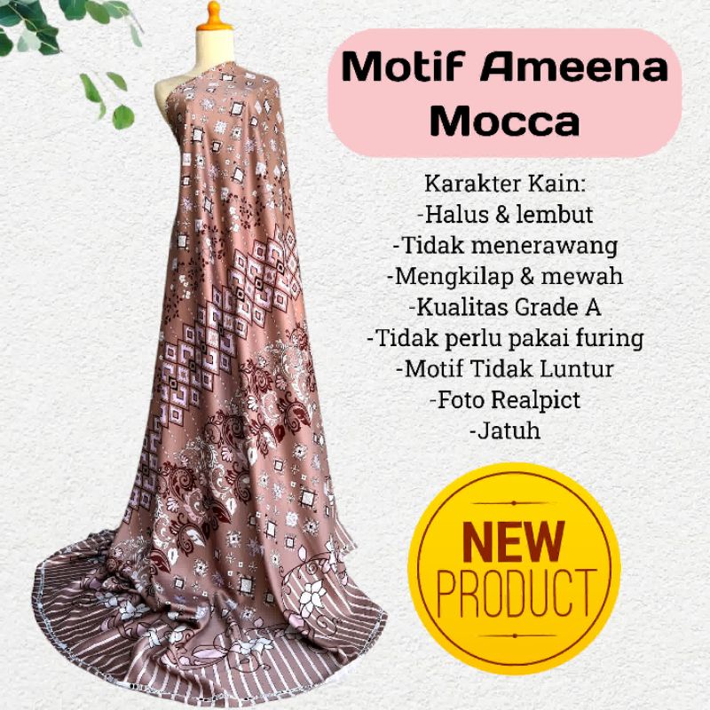 Kaim D.Silk motof Ameena harga perstengah mtr ( 0.5m)