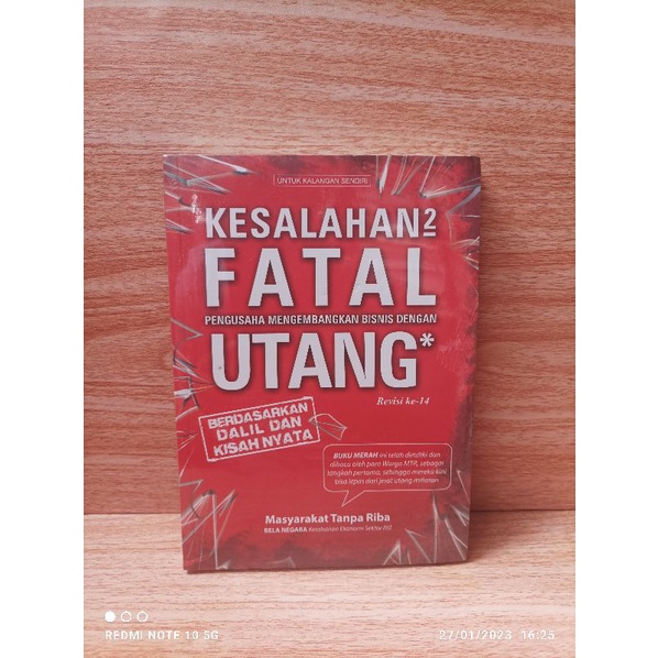 Buku Kesalahan2 Fatal Pengusah Mengembangkan Bisnis Dengan Uang Revisi Ke 14