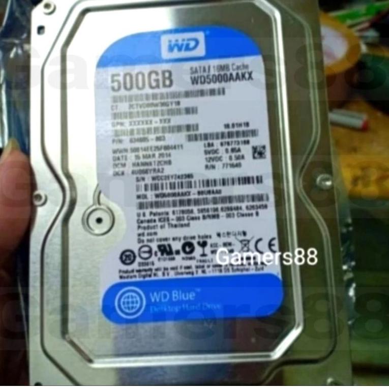 Ready ￣ Hardisk WD WDC 500GB Blue HDD CCTV Harddisk PC Hard disk Komputer ♪