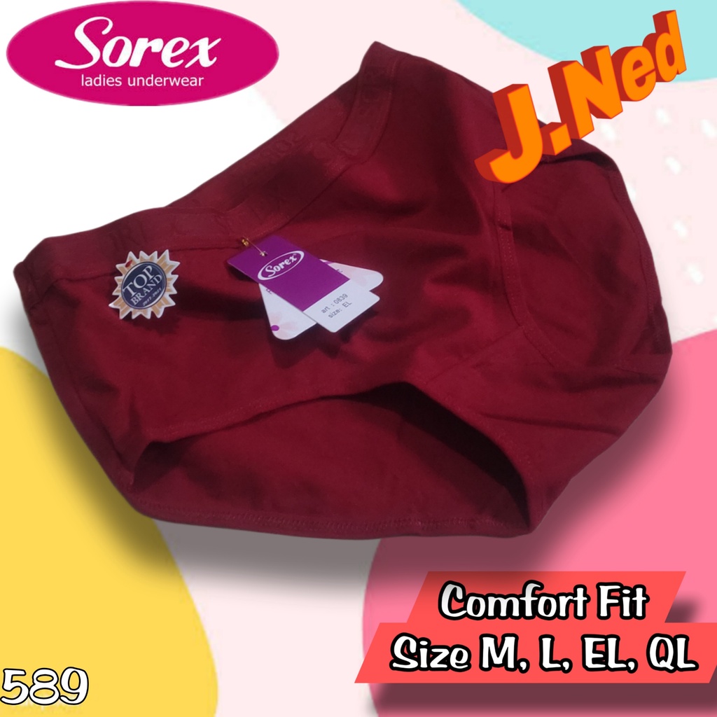 J589T 3PCS CELANA DALAM WANITA SOREX MAXY SIZE M - XXL