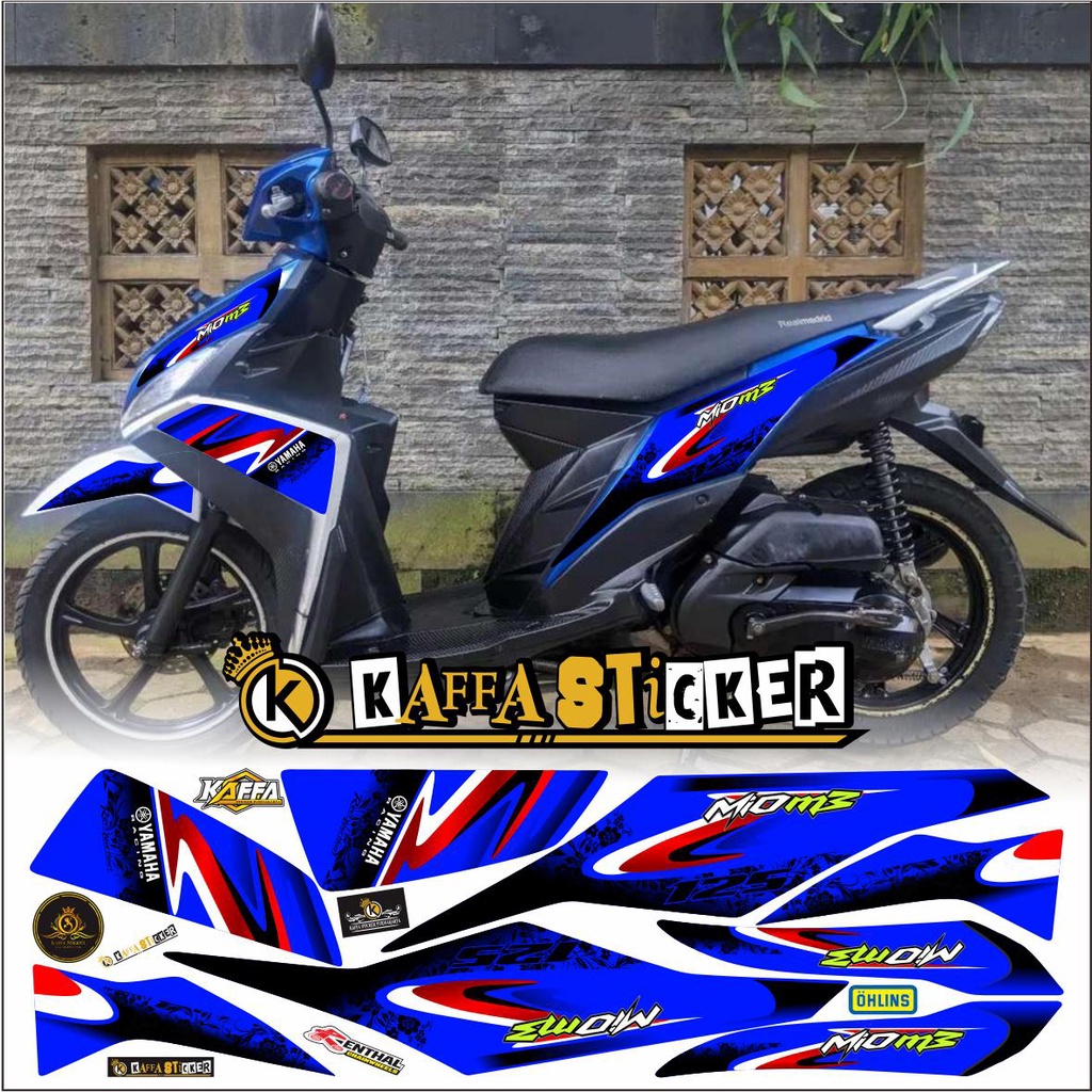 striping MIO M3 - STICKER MIO M3 LIST VARIASI RACING STIKER VARIASI POLET BIRU TUA