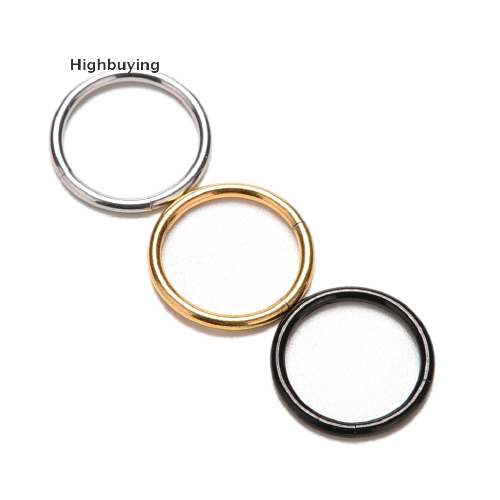 Hbid 1pc Cincin Segmen Berengsel Chic Titanium Septum Clicker Cincin Hidung Bibir Telinga Glory