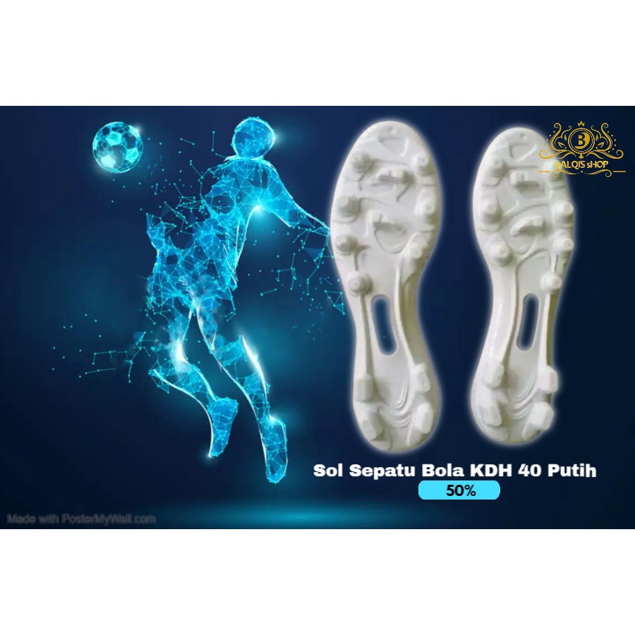 ol sepatu bola KDH-40 hitam Polos