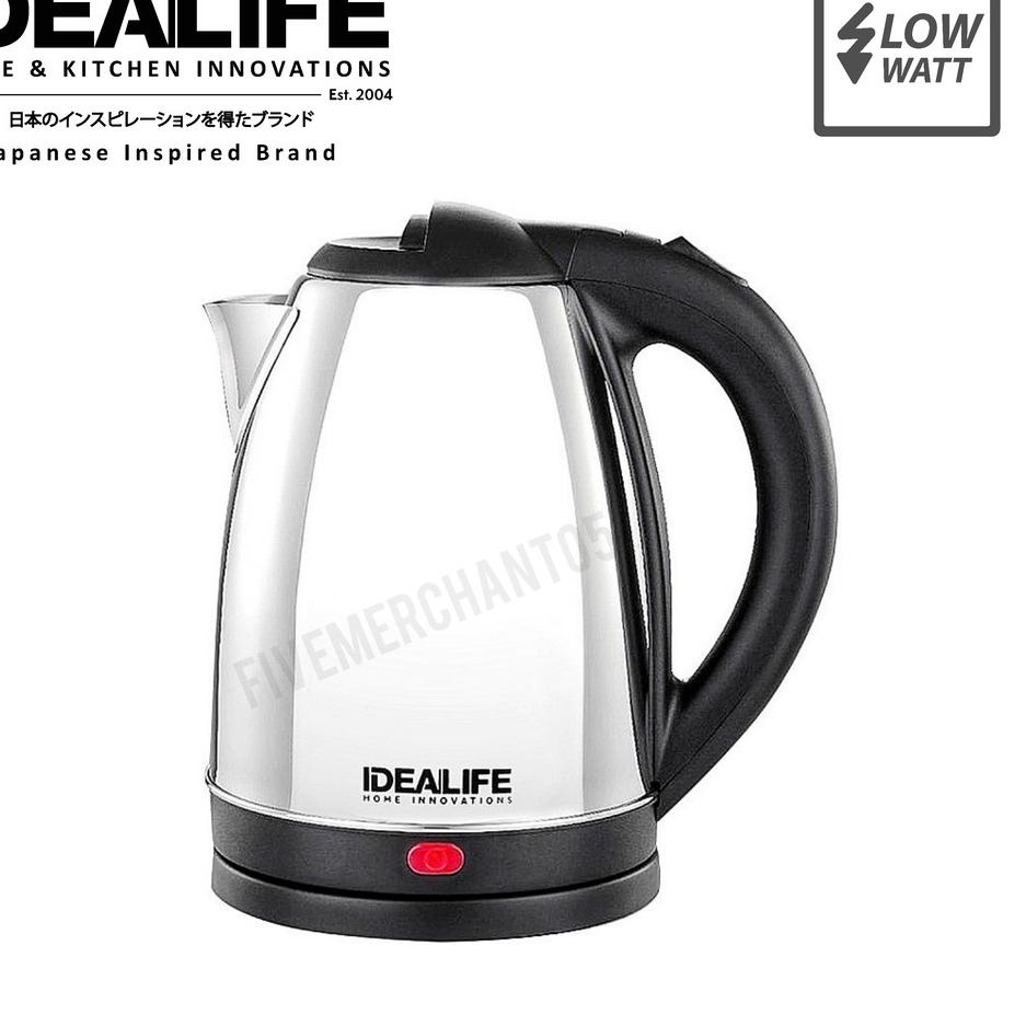 Baru Ekonomis Teko Listrik Idealife IL 110 1,8 Liter Low Watt Electric Kettle IL-110 Pemanas Air Oto