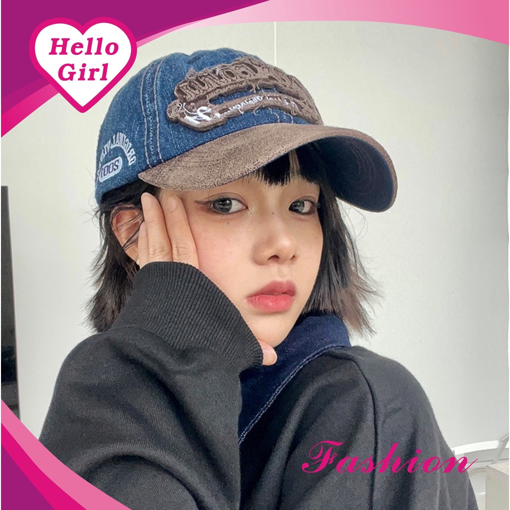 (Hello Girl)MZ03 Topi Baseball Americano Hat Cap Casual Sport Pria Wanita Import