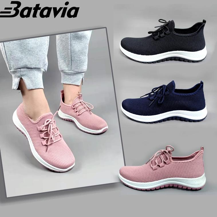 Recomended Batavia 2023 baru sepatu impor wanita  rajut  premium bernapas olahraga bebas biaya kirim