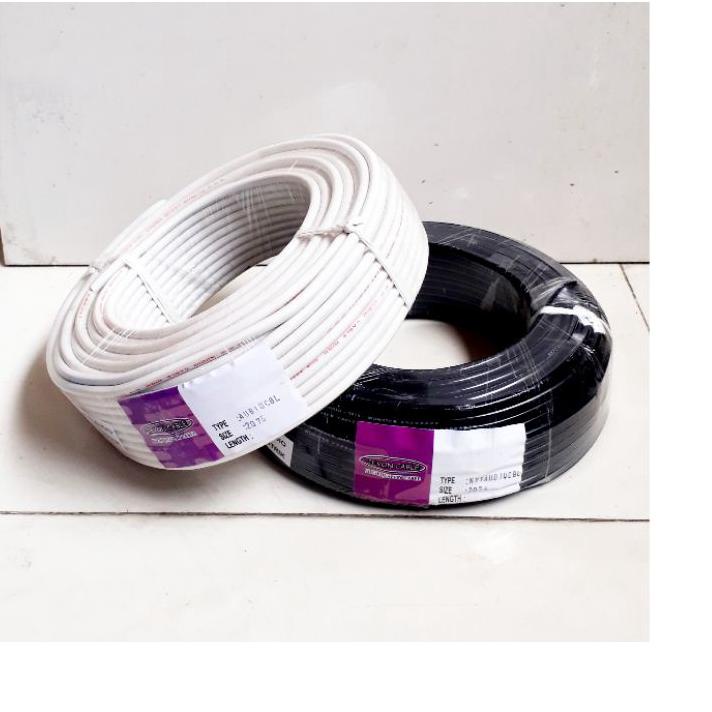 ℗ Kabel listrik serabut HYO  hitam  putih 1 roll ♣