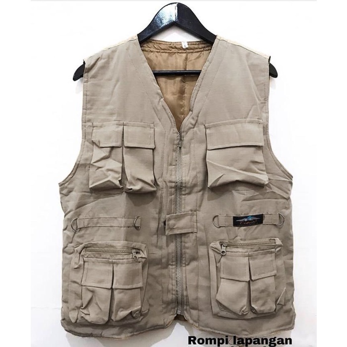 Rompi Lapangan Outdoor Banyak Kantong Pria – Rompi Kerja / Mancing / Fotografer / Tactical