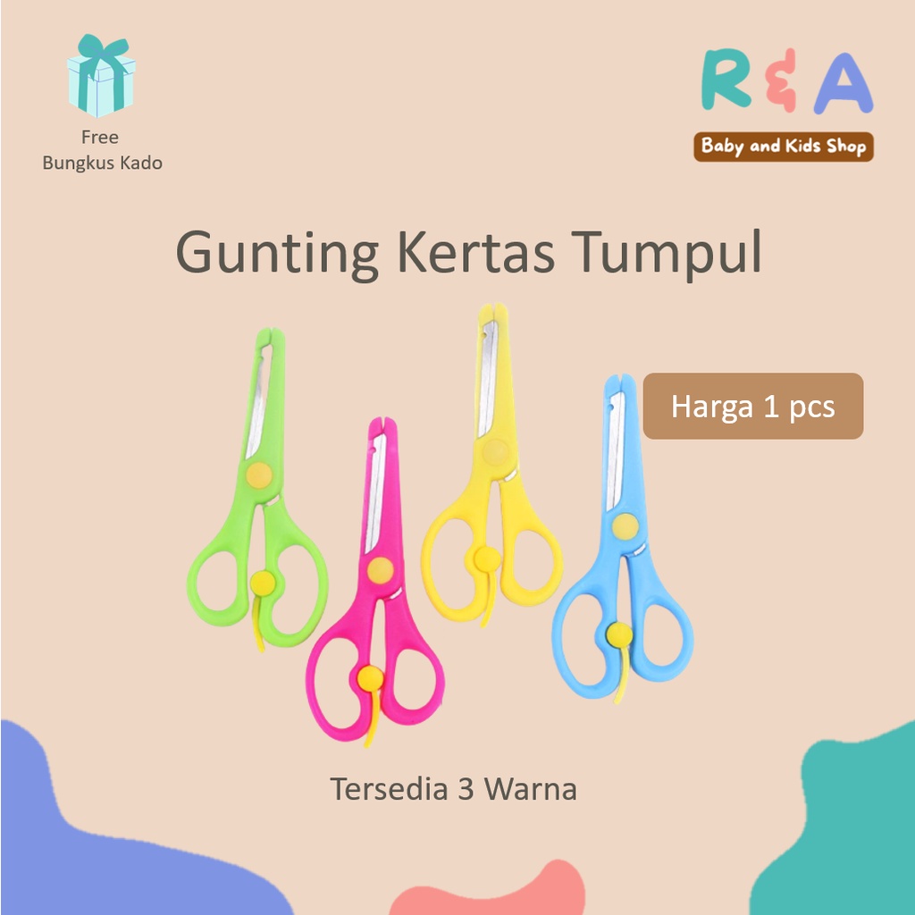 

1 PC Gunting Kertas Tumpul Anak Edukasi Kerajinan Tangan