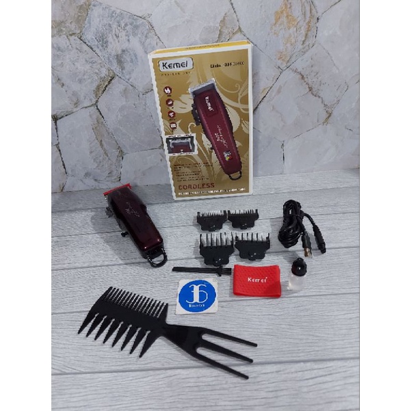 Alat Cukur Rambut Cas Hair Clipper Cordless Kemei PG2600 ORIGINAL