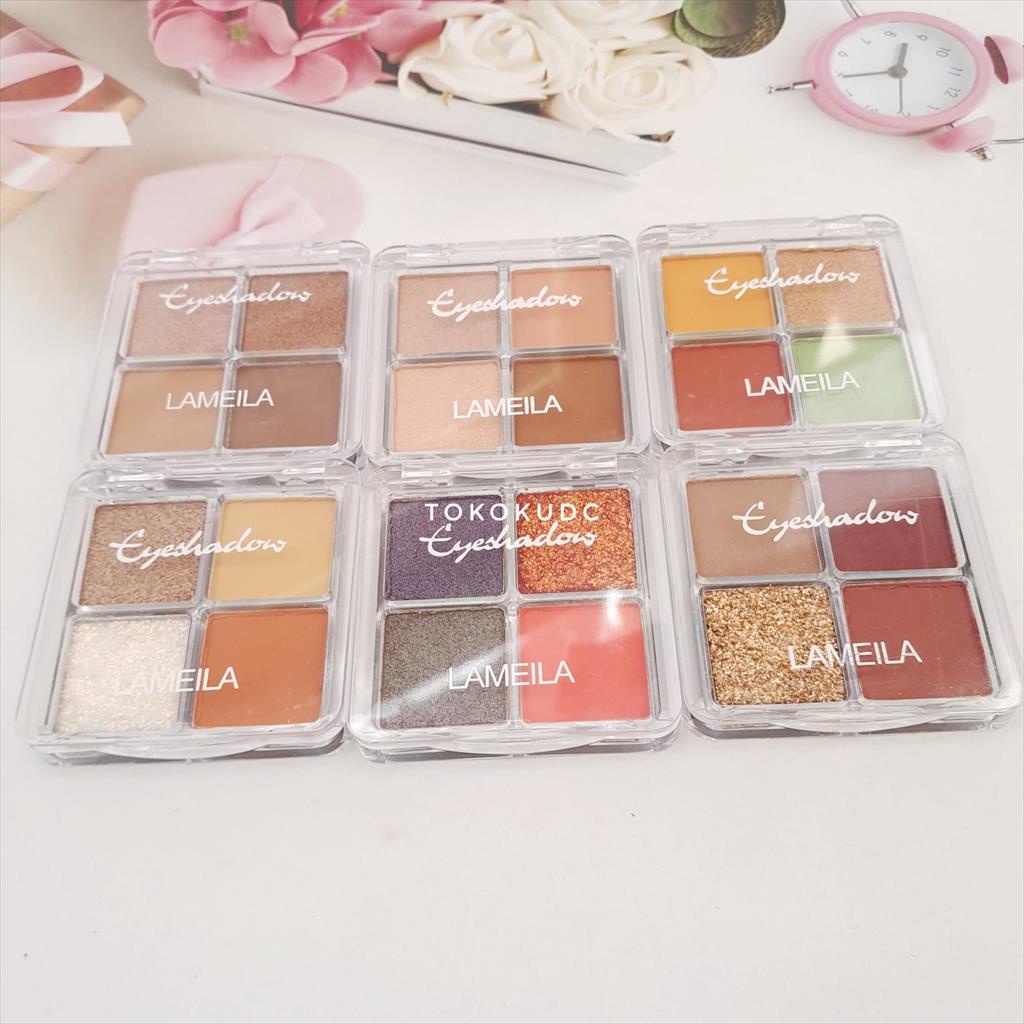 LAMEILA EYESHADOW MINI 4 COLOR MINI CAKE MACARON