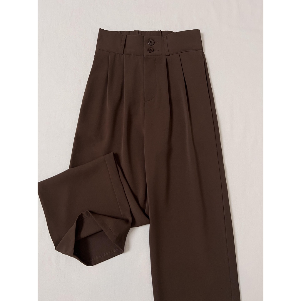 Celana Panjang Polos Highwaist Loose Kasual Celana Wanita Panjang