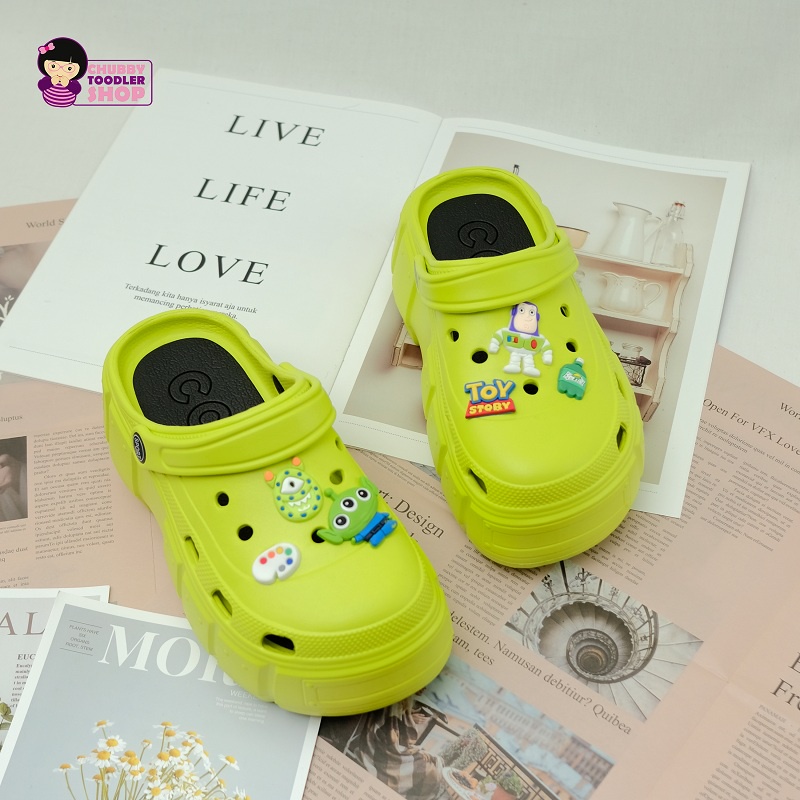 SH2252 GLORYKIDZ Sendal bapao BKK Sendal Crocs Toyss Sendal Slop Import Karet Empuk Premium Size 38-41