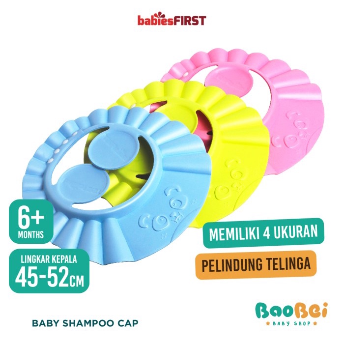 Terlaris Babiesfirst Baby Shampoo Cap / Topi Keramas Bayi / Topi Mandi Anti Air