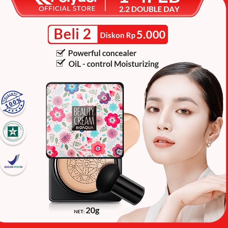 ✨Original✨ 【BPOM】BIOAQUA bb cushion whitening Beauty cream air cushion  foundation Oil-control Press
