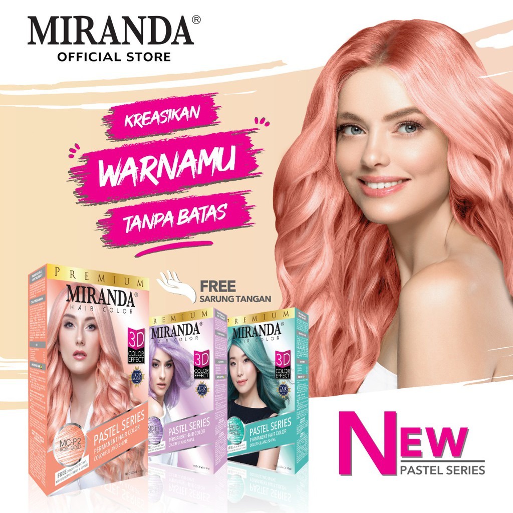 Miranda Hair Color Pastel - Pewarna Rambut Pastel - Cat Rambut Pastel