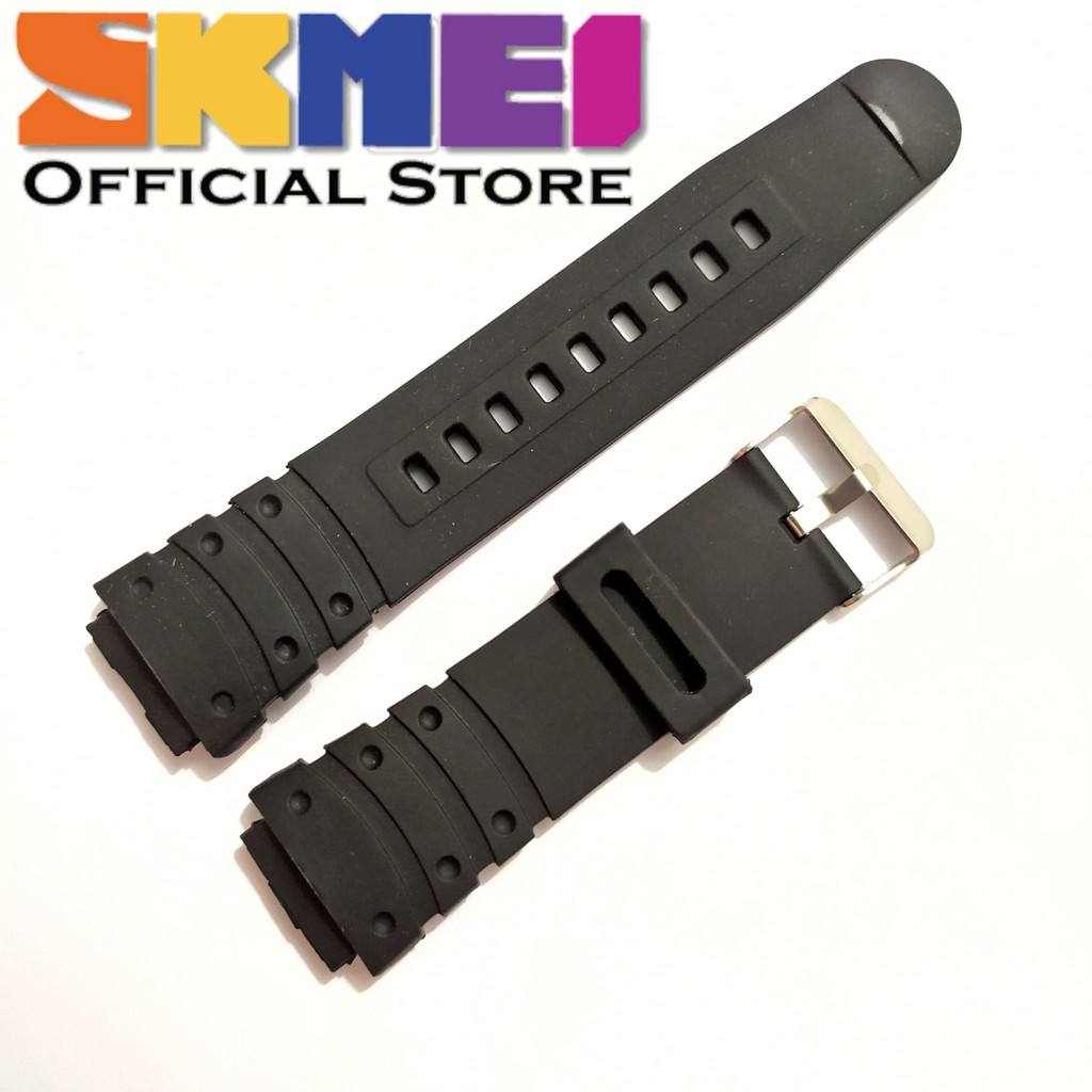 Strap Tali Jam Tangan Skmei 1231 hitam  Rubber Tali Jam Skmei 1231 Karet Jam Skmei