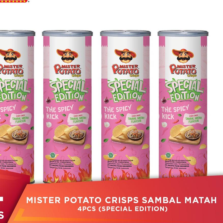 

HARGA GROSIR Mister Potato Crisps Sambal Matah - 4 Pcs (Special Edition) grosir