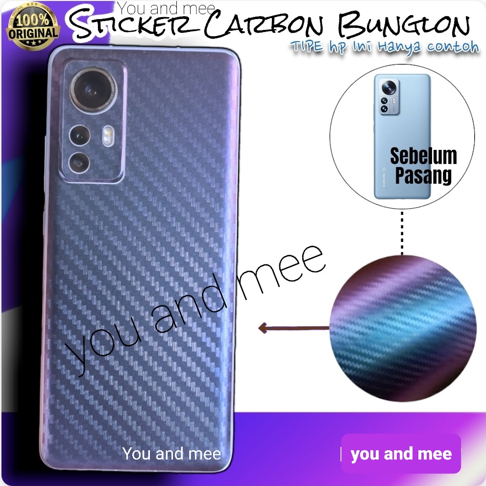 4D Skin BUNGLON Carbon REALME C53 C55 NFC C31 C33 C30s C30 C35 C25 C25s C25y C21 C21y C20 C17 C15 C12 C11 2021 C3 C2 Narzo 50 50A 50i Prime 30A 20 Pro 11 10 X XT X2 PRO X3 Superzoom Garskin Sticker Stiker Anti Jamur HP Belakang Gores Karbon 4G 5G A i S