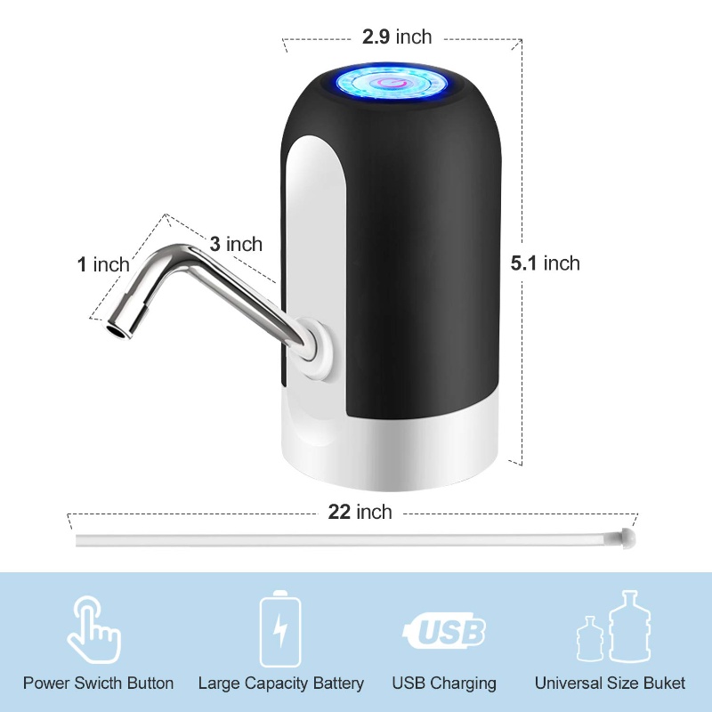 Pompa Galon Elektrik Recharge Dispenser Air Galon Charge DISPENSER USB