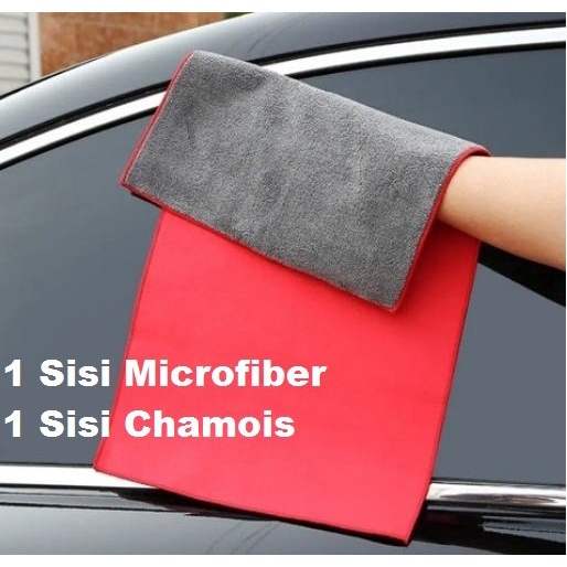 Kain Lap KANEBO MICRO FIBER microfiber chamois 2 in 1 cuci mobil motor 2sisi 2in1 jumbo besar 30 x 60 30x60