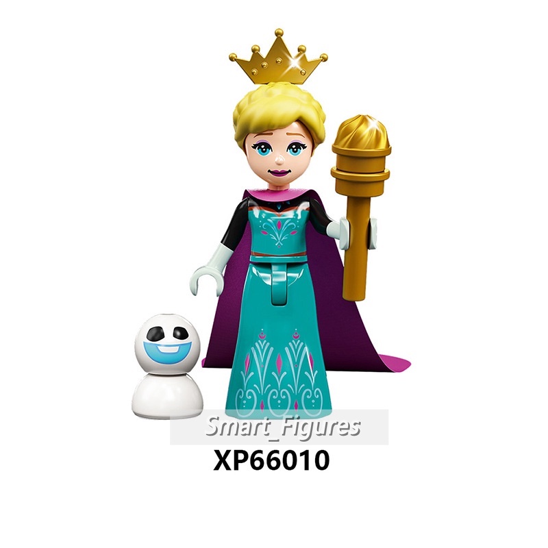 Frozen Princess Anna Elsa Minifigures Blok Bangunan Kristoff Olaf Hans Disney Gadis Seri Mini Angka Mainan Hadiah