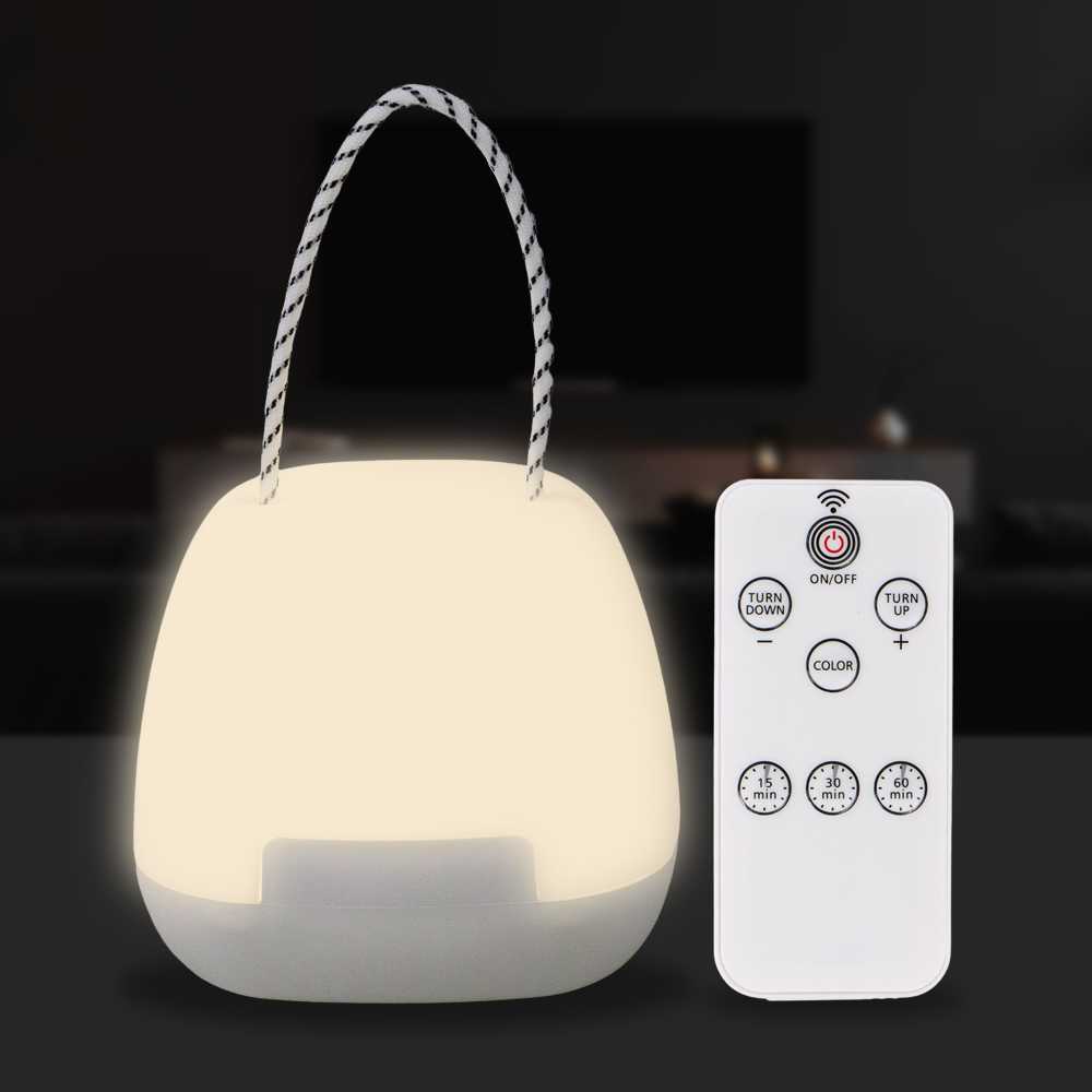 (BISA COD) FTIHSHP  Lampu Tidur LED Light 3 Color USB Rechargeable 5V 4W with Remote - LN0004