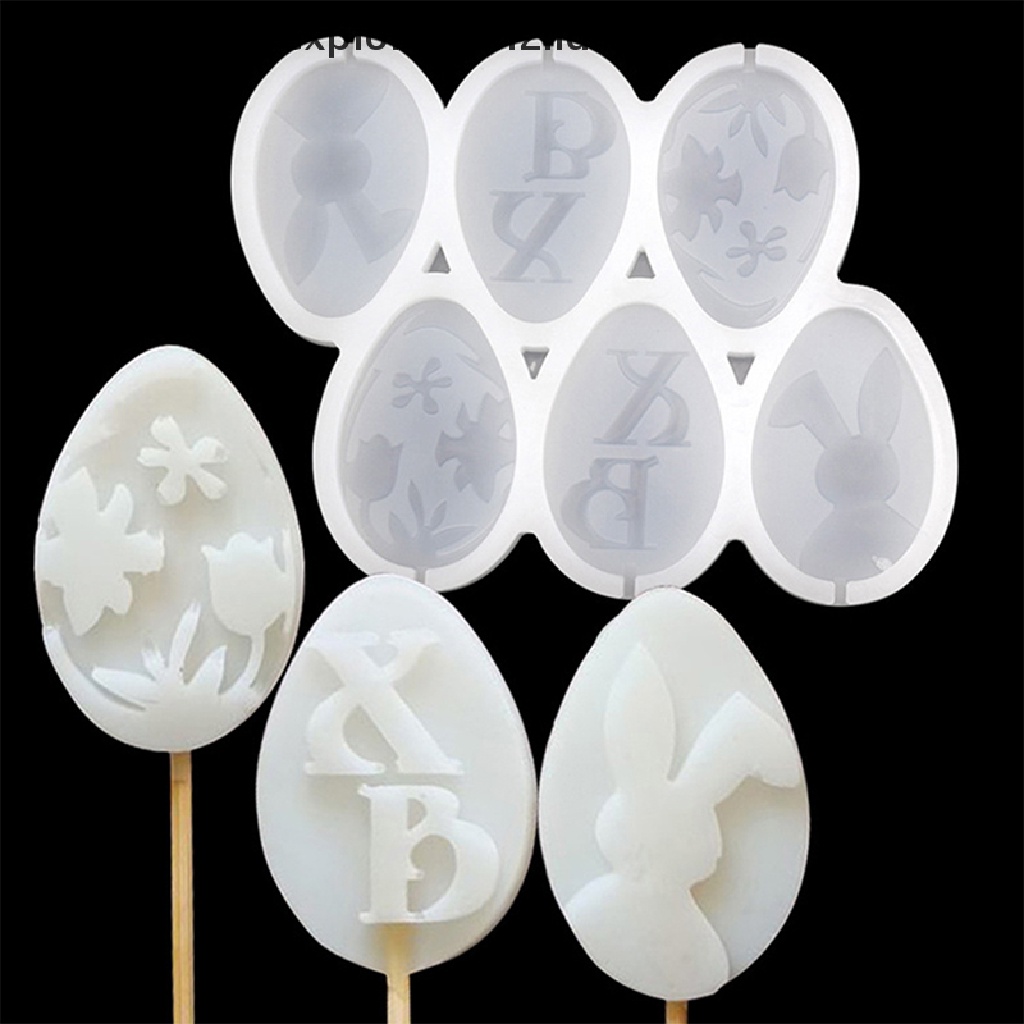 {NEW} 1pc Cetakan Silikon Lolipop Paskah Epoxy Resin Candy Mould Alat Dekorag Kue.