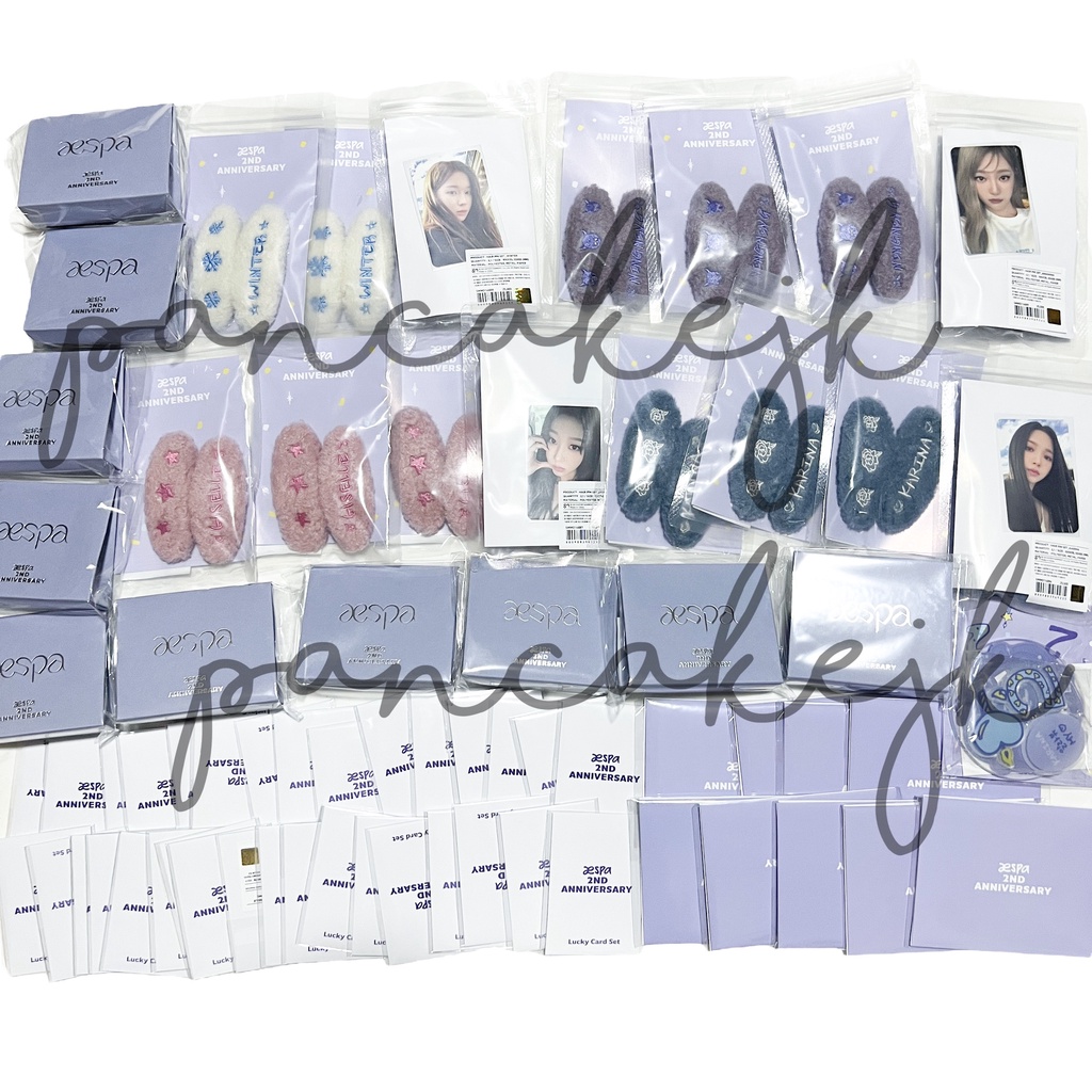 [ pelunasan/ ready ] aespa 2nd anniversary md lucky card | sealed [ ningning hair pin ] | 3rd [ wint