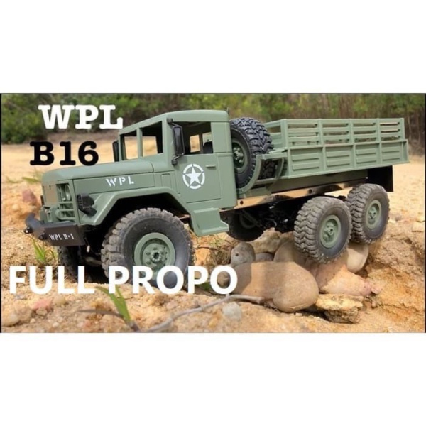 

Promo WPL B-16 B16 1/16 2.4G 6WD Military Truck Crawler Off Road RC Car RTR - Hijau Diskon