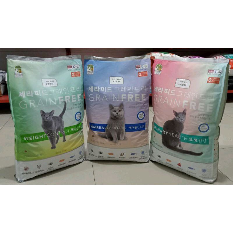 THERAFEED GRAINFREE URINARY, WEIGHT CONTROL dan, HAIRBAL CONTROL 7kg makanan kucing therafeed grainfree murah promo