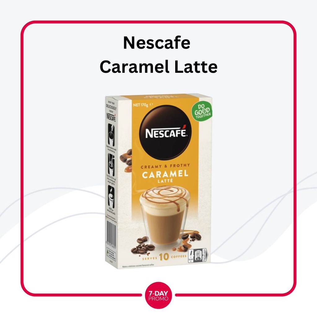 Nescafe Cappuccino Caramel Latte Coffee 10 Sachets