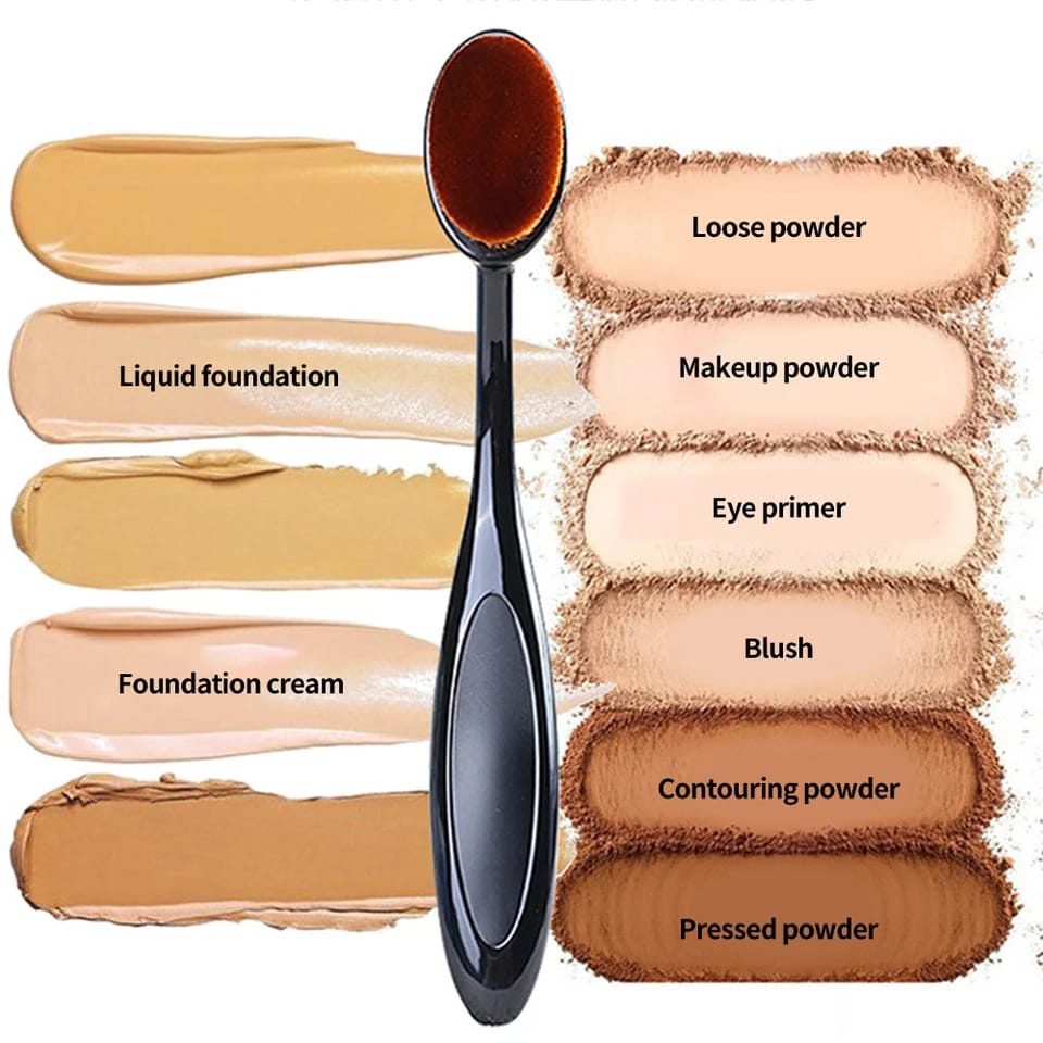 KUAS FOUNDATION OVAL / BRUSH MAKE UP FOUNDATION BENTUK SIKAT F949