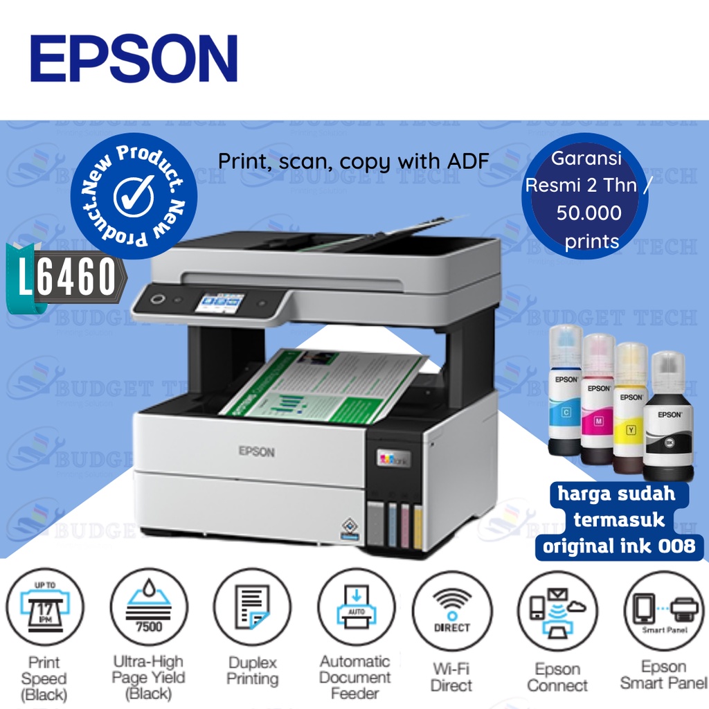 Printer Epson L6460 L 6460 All in One ADF Printer GARANSI RESMI