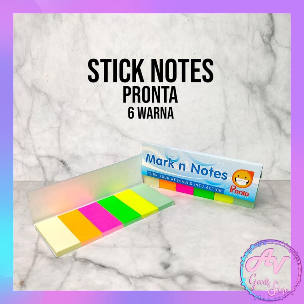 

Stick Notes Kertas 6 Warna / Mark n Notes Pronto 6Warna / Stick Note / Sticky Notes