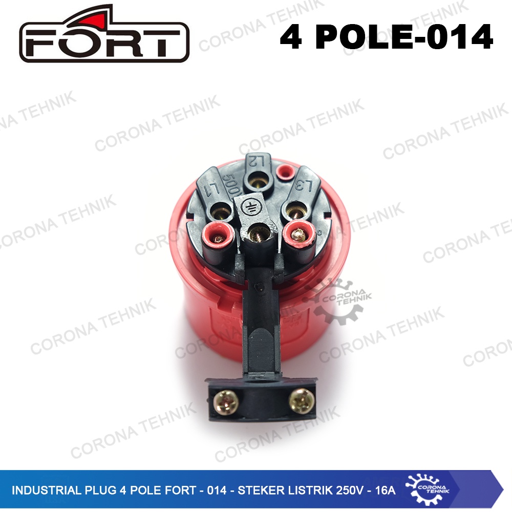 FORT - 014 - Steker Listrik 250V - 16A Industrial Plug 4 Pole