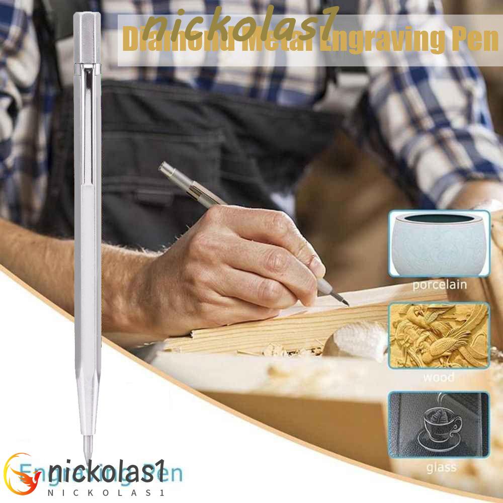 Nickolas1 Pena Ukiran Portable Perhiasan Engraver Ukiran Untuk Kaca Keramik Logam Quartz Marking Etsa Pen