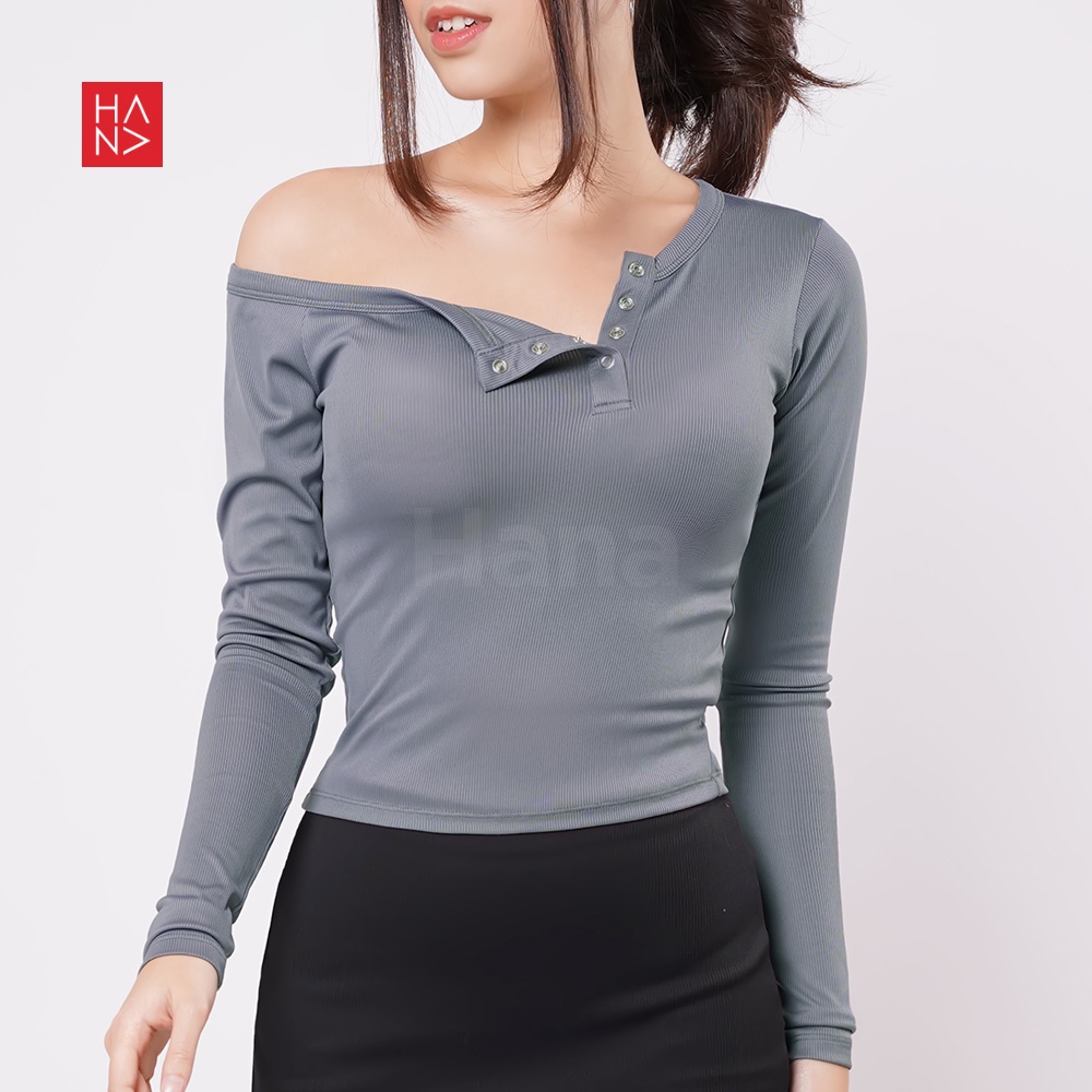 Hana Fashion JKT - Mila Off Shoulder Long sleeve Blouse Wanita- TS540